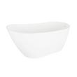 60" Sheba Solid Surface - Matte White Freestanding Tub - Integral Overflow & White Drain, , large image number 2