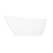 60" Sheba Solid Surface - Matte White Freestanding Tub - Integral Overflow & White Drain, , large image number 1