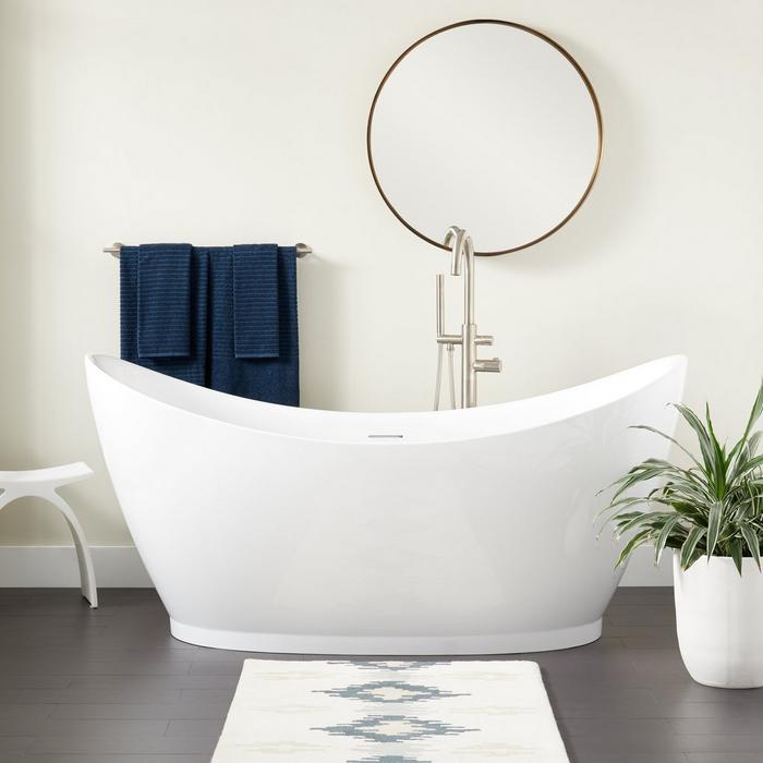 Torben Acrylic Freestanding Tub with Slotted Overflow