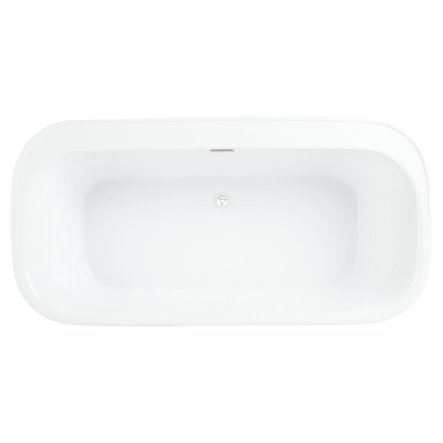 63" Rassi Acrylic Freestanding Tub with Trim Kit Signature Hardware
