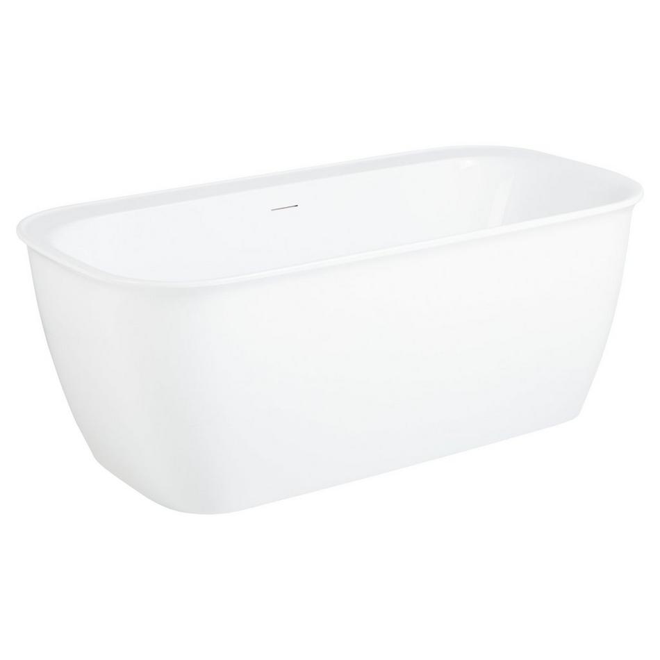 63" Rassi Acrylic Freestanding Tub with Slotted Overflow, , large image number 1