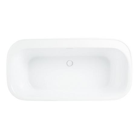 63" Rassi Acrylic Freestanding Tub with Trim