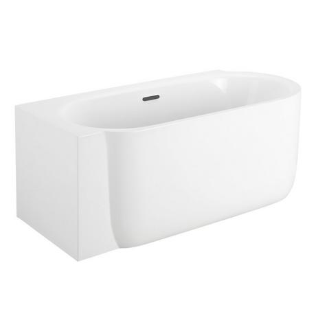 59" Averill Acrylic Freestanding Corner Tub