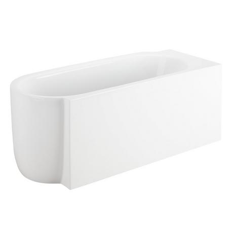 59" Averill Acrylic Freestanding Corner Tub