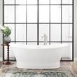 69" Desborough Acrylic Freestanding Double-Slipper Tub with Slotted Overflow, , large image number 0