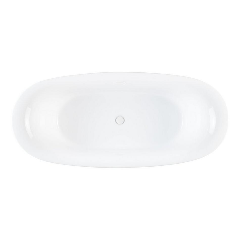69" Desborough Acrylic Freestanding Double-Slipper Tub with Slotted Overflow, , large image number 3