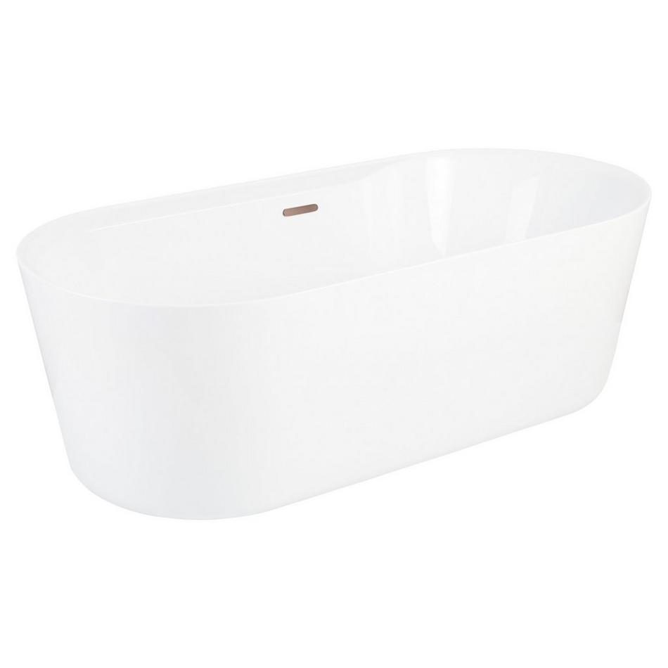 70" Ashington Acrylic Freestanding Tub - Tap Deck Left - No Drillings - Oil Rubbed Bronze Trim, , large image number 1