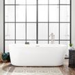 70" Ashington Acrylic Freestanding Tub - Tap Deck Left - No Drillings - Brushed Nickel Trim, , large image number 0