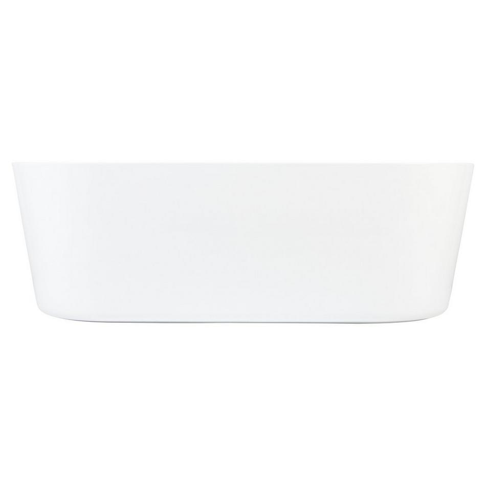 70" Ashington Acrylic Freestanding Tub - Tap Deck Left - No Drillings - Brushed Nickel Trim, , large image number 2
