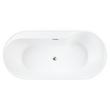 70" Ashington Acrylic Freestanding Tub - Tap Deck Left - No Drillings - Brushed Nickel Trim, , large image number 3