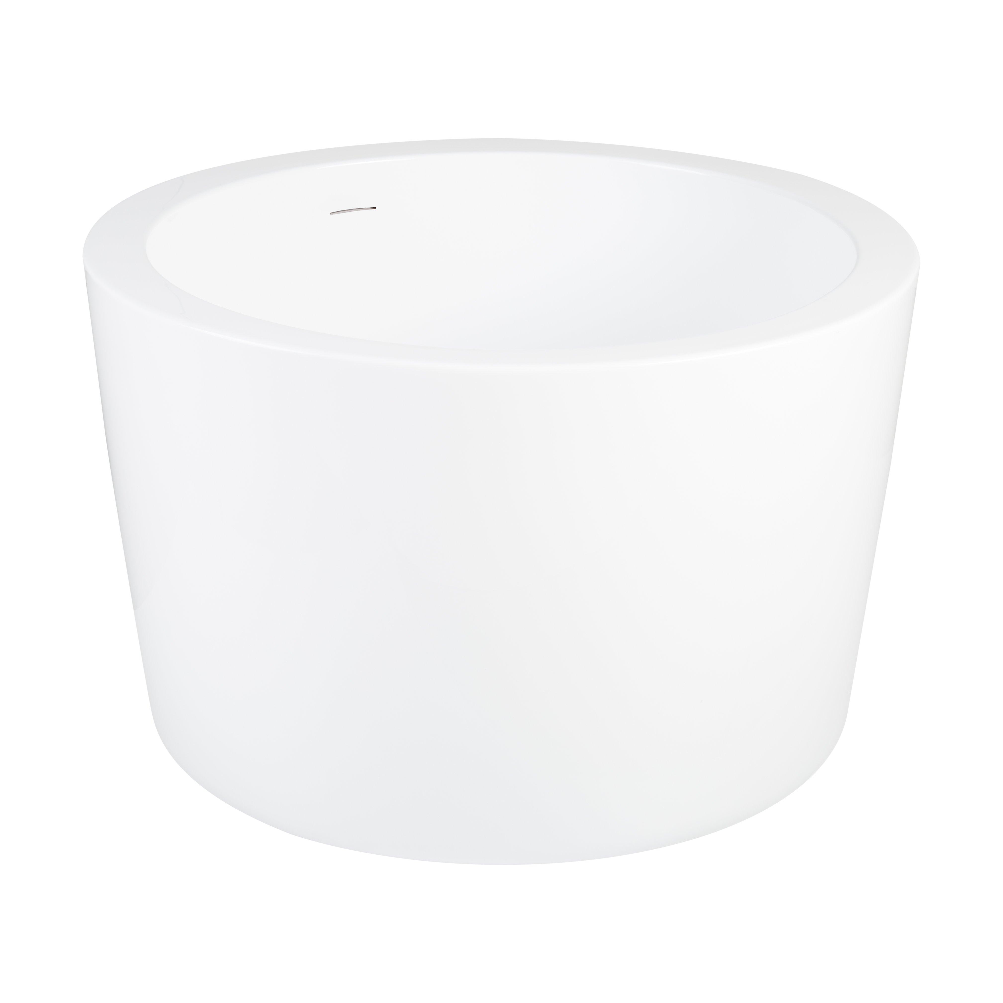 41 Siglo Round Japanese Soaking Tub with Slotted Overflow