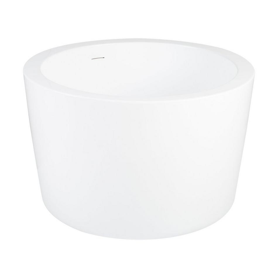 41" Siglo Round Japanese Soaking Tub with Slotted Overflow and Foam, , large image number 1