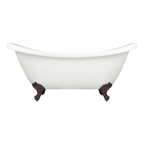 63" Rosalind Acrylic Tub - Imperial Feet - Roll Top