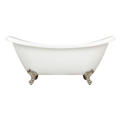 63" Rosalind Acrylic Clawfoot Tub Clawfoot Tub with Rolled Rim Imperial Feet