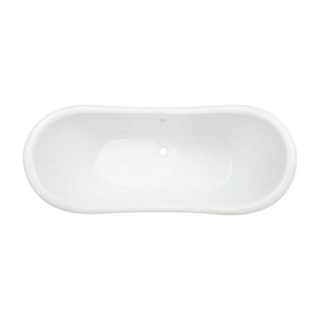 63" Rosalind Acrylic Clawfoot Tub Clawfoot Tub with Rolled Rim Imperial Feet