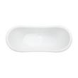 63" Rosalind Acrylic Clawfoot Tub - Rolled Rim - Imperial Feet - No Drain - Brushed Nickel, , large image number 2
