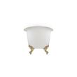 63" Rosalind Acrylic Clawfoot Tub - Rolled Rim - Imperial Feet - No Drain - Polished Brass, , large image number 2