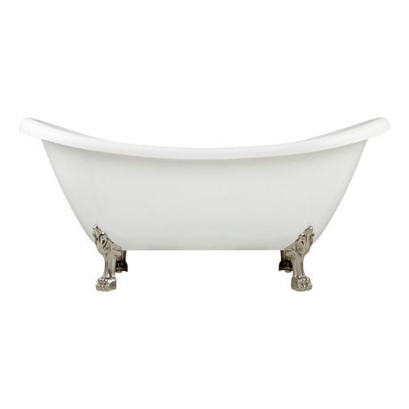 63" Rosalind Acrylic Tub - Lion Paw Feet - Roll Top