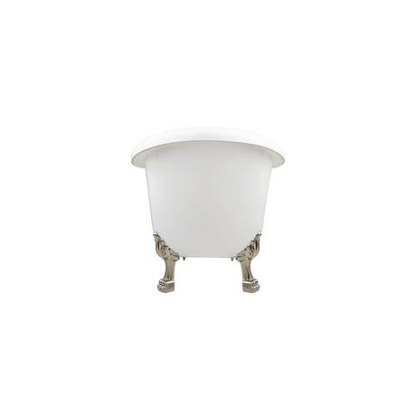 63" Rosalind Acrylic Tub - Lion Paw Feet - Roll Top