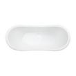 63" Rosalind Acrylic Clawfoot Tub - Rolled Rim - Lion Paw Feet - Chrome, , large image number 3