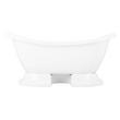 63" Rosalind Acrylic Pedestal Tub - Rolled Rim - White Drain Kit, , large image number 3