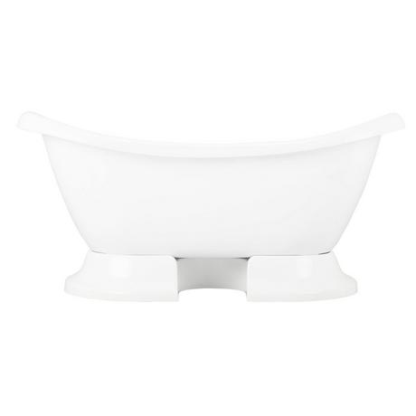 63" Rosalind Acrylic Pedestal Tub - Rolled Rim