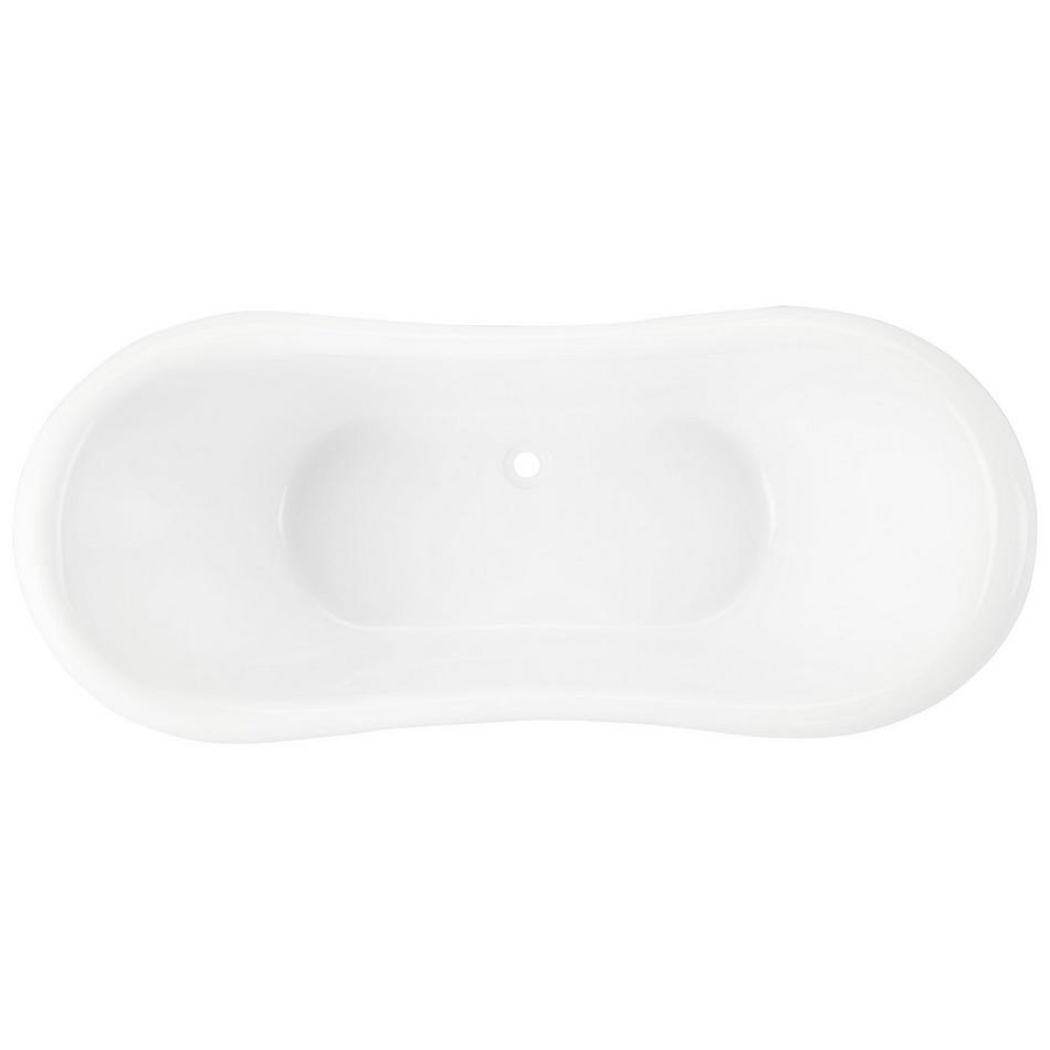 63" Rosalind Acrylic Pedestal Tub - Rolled Rim - White Drain Kit, , large image number 4