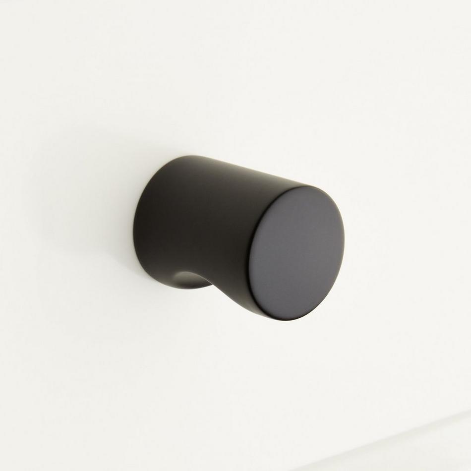 Orvin Brass Whistle Cabinet Knob - Satin Black | Signature Hardware