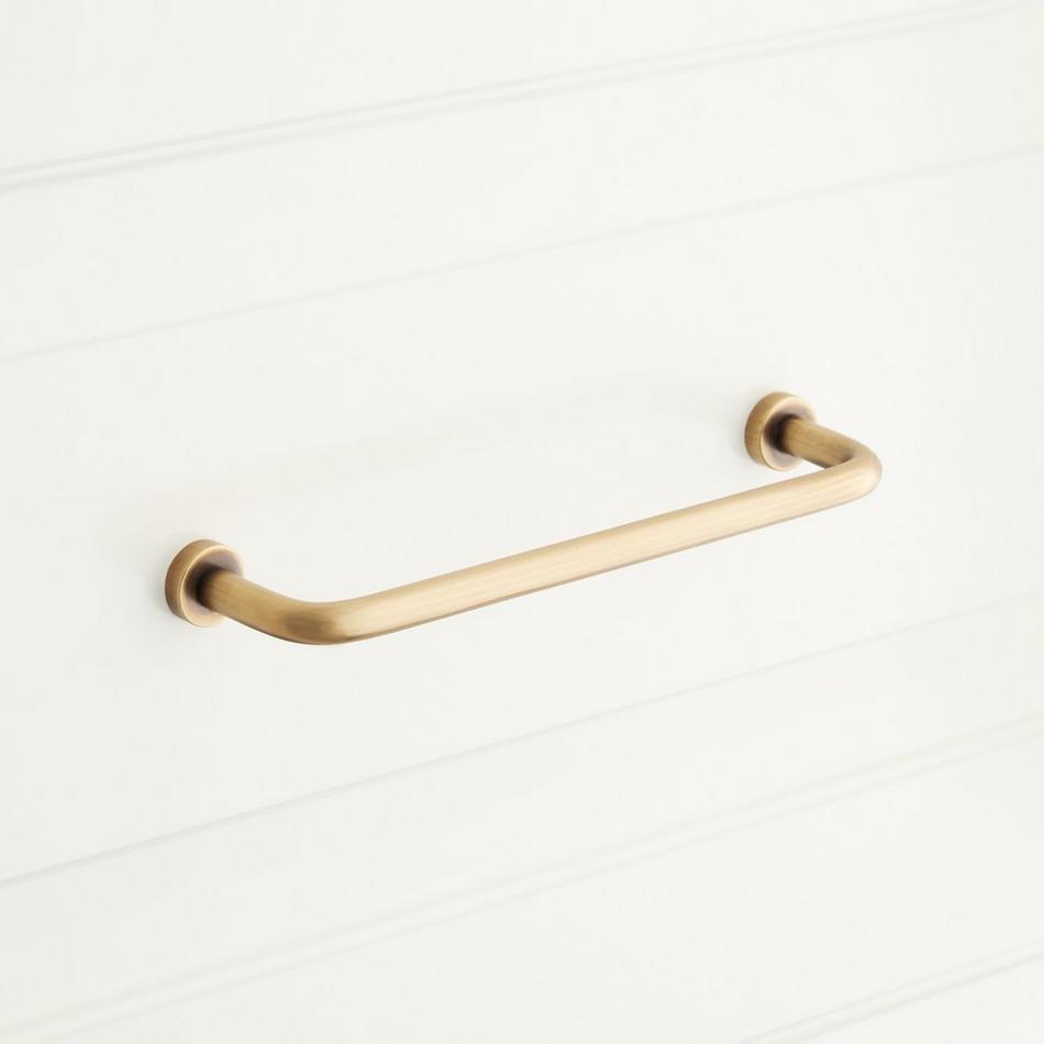 5-1/8 Sidra Brass Cabinet Pull - Thin Profile - Satin Black
