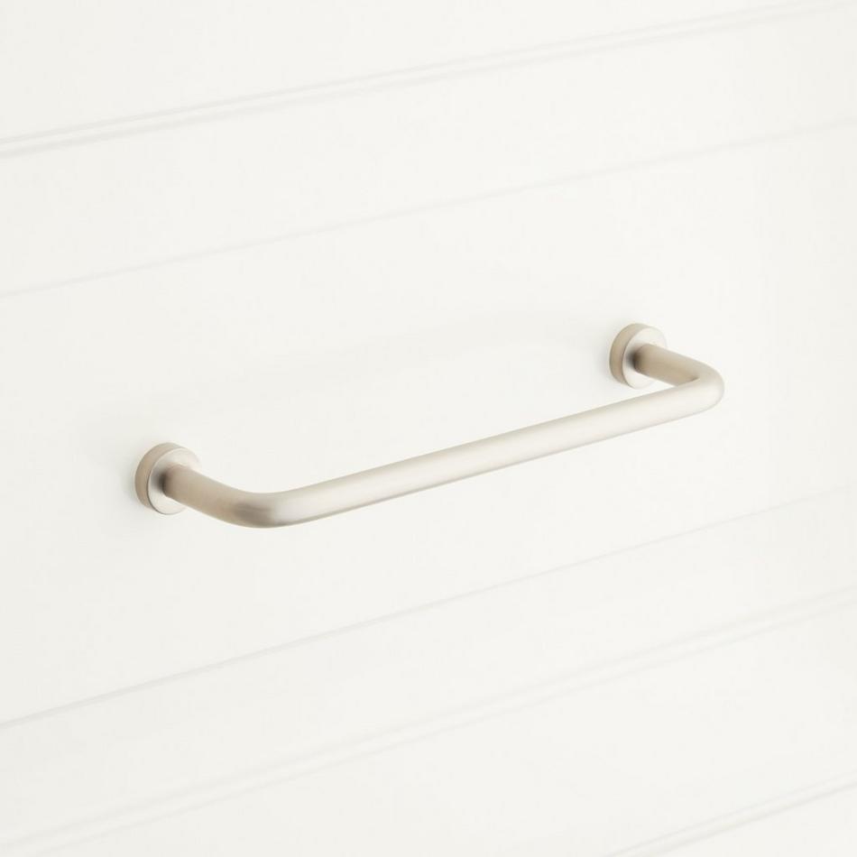 5-1/8" Sidra Brass Cabinet Pull - Thin Profile - Brushed Nickel, , large image number 0