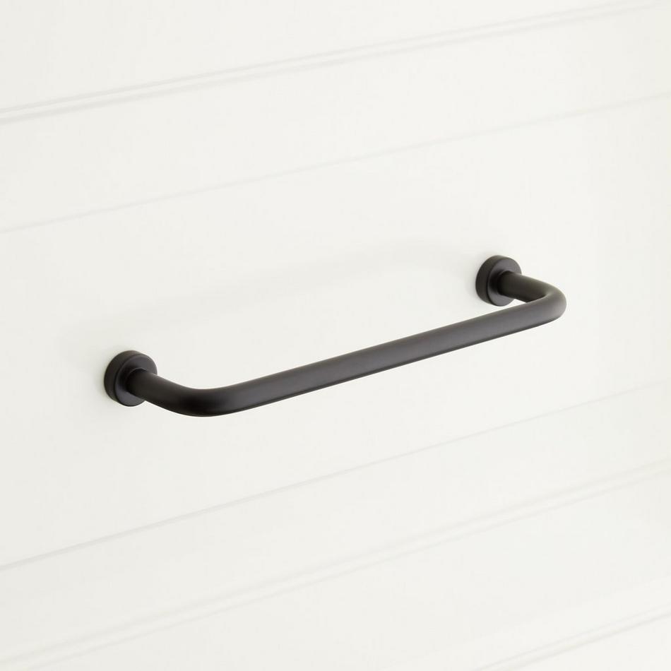 5-1/8" Sidra Brass Cabinet Pull - Thin Profile - Satin Black, , large image number 0
