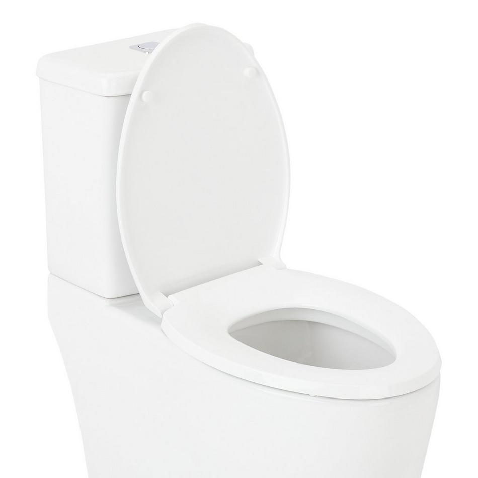 Heavy Duty Slow-Closing Elongated Toilet Seat - White, , large image number 1