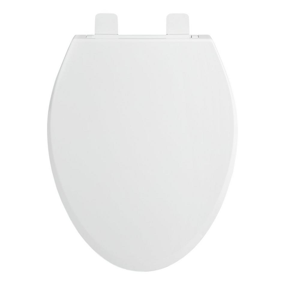 Heavy Duty Slow-Closing Elongated Toilet Seat - White, , large image number 3