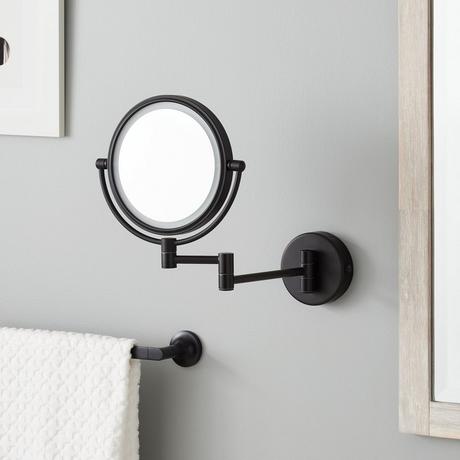 Harbin Magnifying Double-Sided Wall-Mount Lighted Makeup Mirror