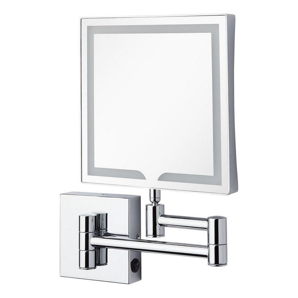 Norabel Magnifying Double-Sided Wall-Mount Lighted Makeup Mirror - Chrome, , large image number 2