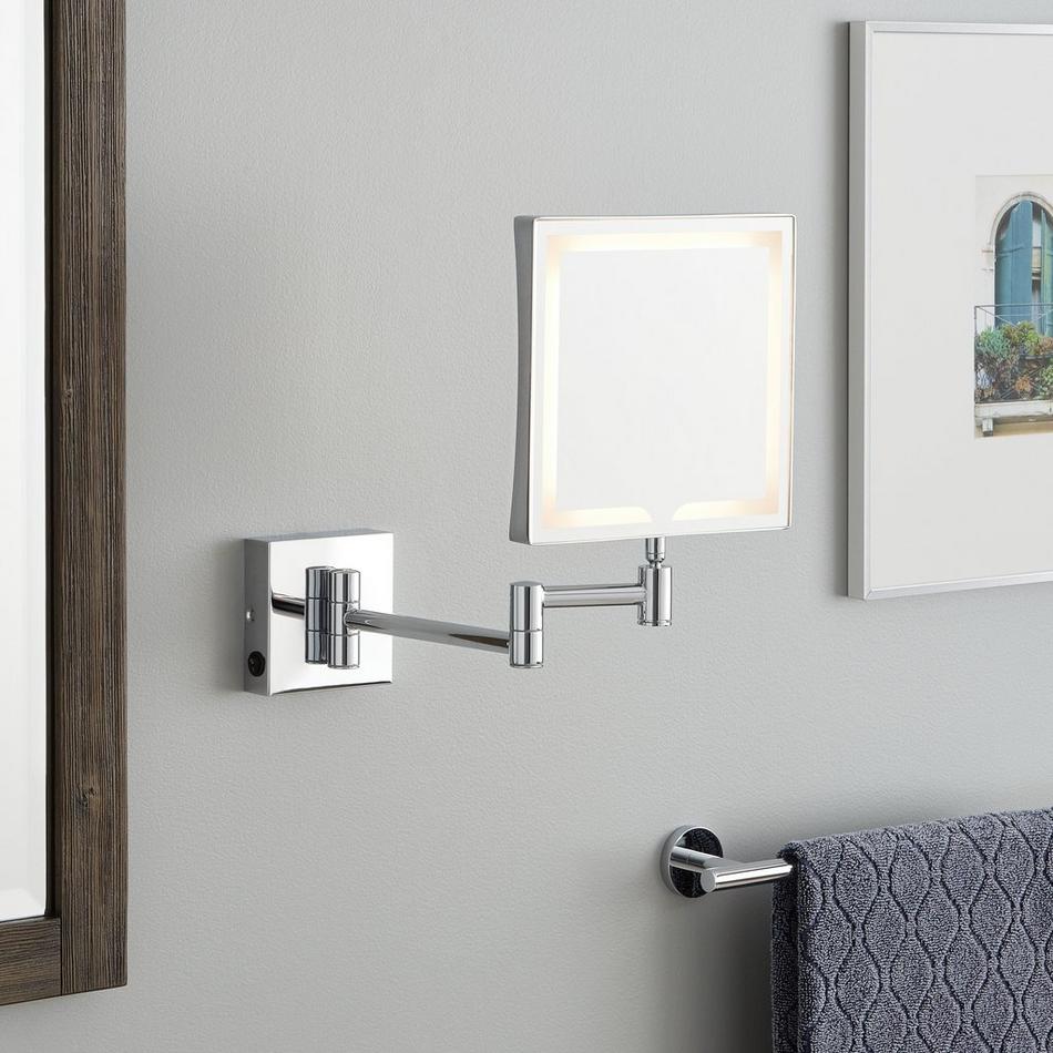 Norabel Magnifying Double-Sided Wall-Mount Lighted Mirror |