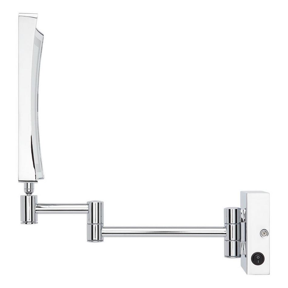 Norabel Magnifying Double-Sided Wall-Mount Lighted Makeup Mirror - Chrome, , large image number 3