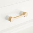 5" Sayler Two Tone Brass Cabinet Pull - Brushed Brass/White, , large image number 0