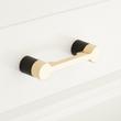 5" Sayler Two Tone Brass Cabinet Pull - Polished Brass/Black, , large image number 0