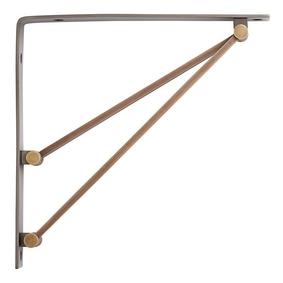 Fenmore Brass Shelf Bracket Satin Brass Signature Hardware