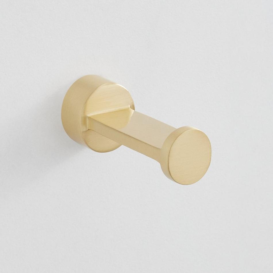 Linshaw Brass Robe Hook - Satin Brass, , large image number 0