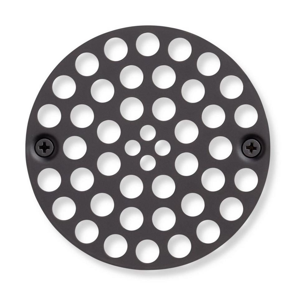 3 in. Round Black PVC Shower Drain with 4-3/16 in. Square Stainless Steel  Drain Cover