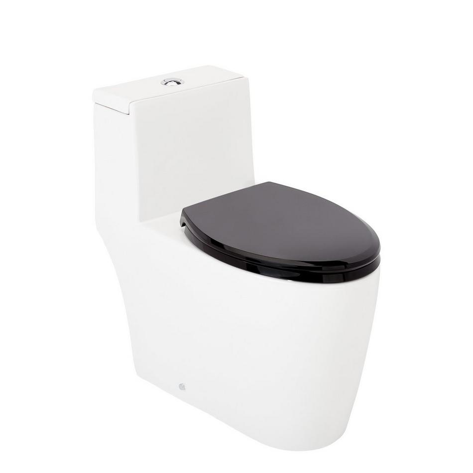 Sitka One-Piece Elongated Skirted Toilet - Black Heavy Duty Seat, , large image number 3