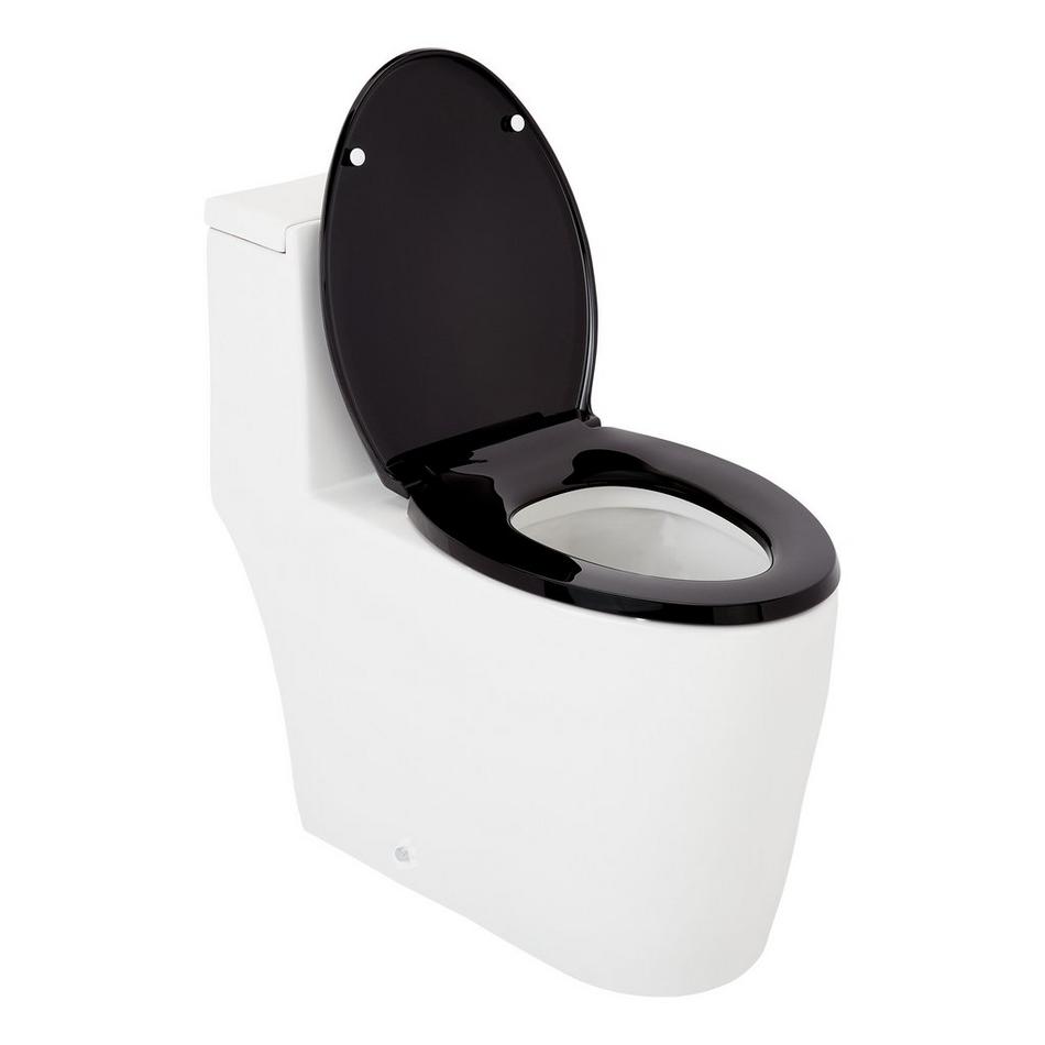 Sitka One-Piece Elongated Skirted Toilet - Black Heavy Duty Seat, , large image number 4