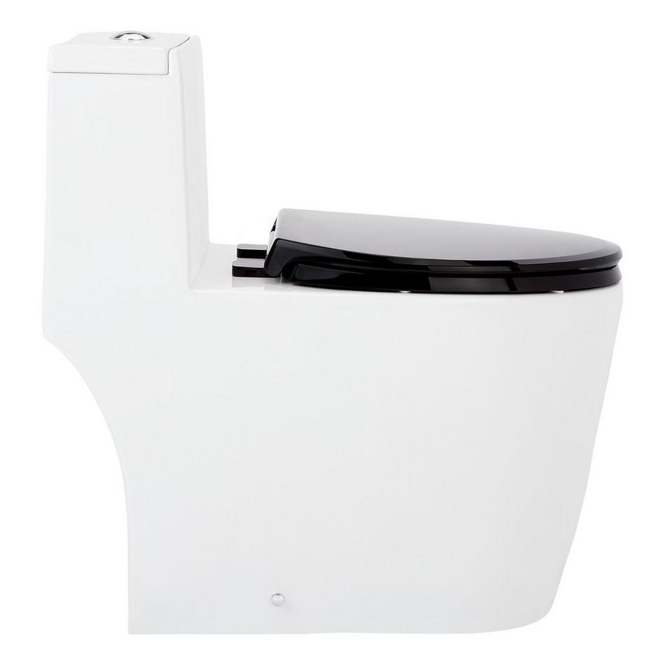 Sitka One-Piece Elongated Skirted Toilet - Black Heavy Duty Seat, , large image number 1