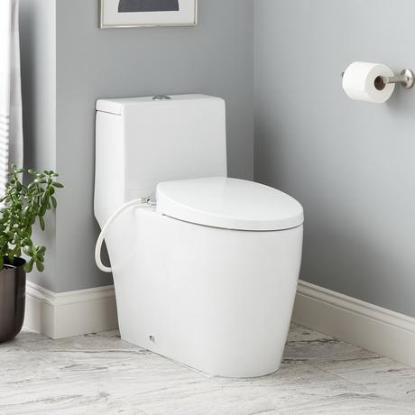 Sitka One-Piece Elongated Skirted Toilet - White