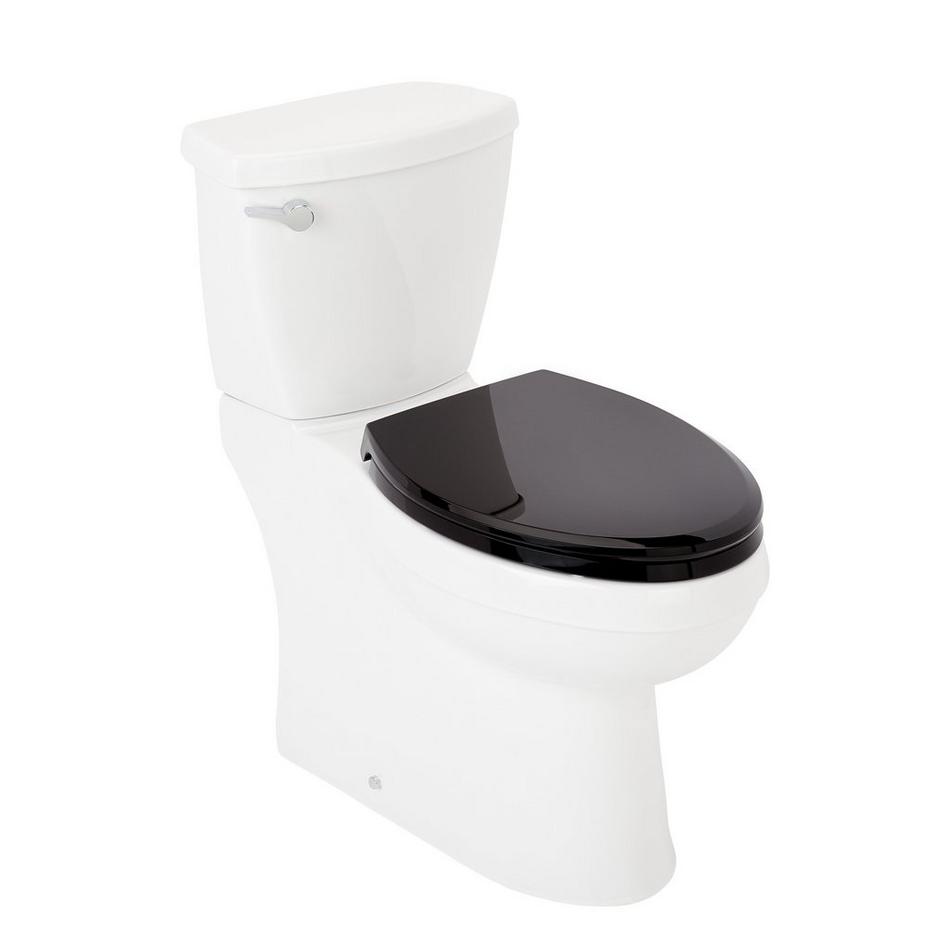 Bradenton Two-Piece Skirted Elongated Toilet - Left Hand - Black Heavy Duty Seat, , large image number 3