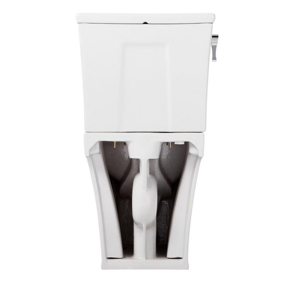 Carraway Two-Piece Skirted Elongated Toilet - ADA Compliant - Black Heavy Duty Seat, , large image number 2