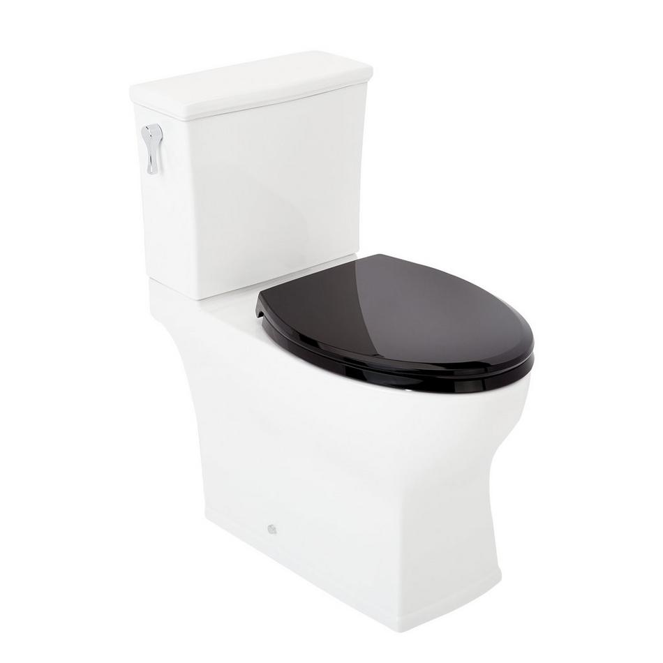 Carraway Two-Piece Skirted Elongated Toilet - ADA Compliant - Black Heavy Duty Seat, , large image number 3