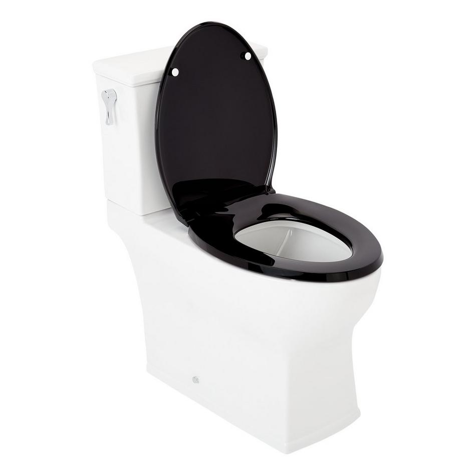 Carraway Two-Piece Skirted Elongated Toilet - ADA Compliant - Black Heavy Duty Seat, , large image number 4